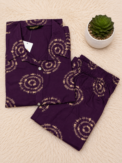 Premium Rayon A-Line Co-ord Set | Purple
