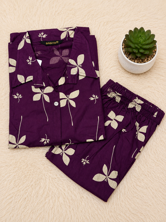 Premium Rayon A-Line Co-ord Set | Purple