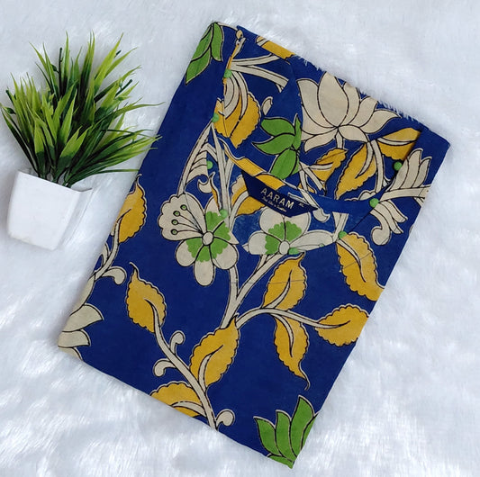 Kalamkari Cotton Hand Printed Kurti | Violet
