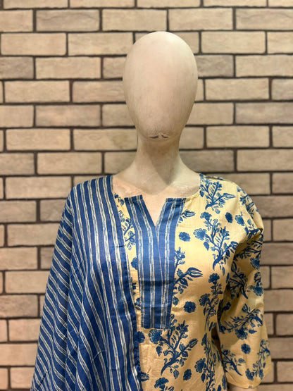 Ivary Floral Blossom Pure Cotton Kurta Set 🌸🤍