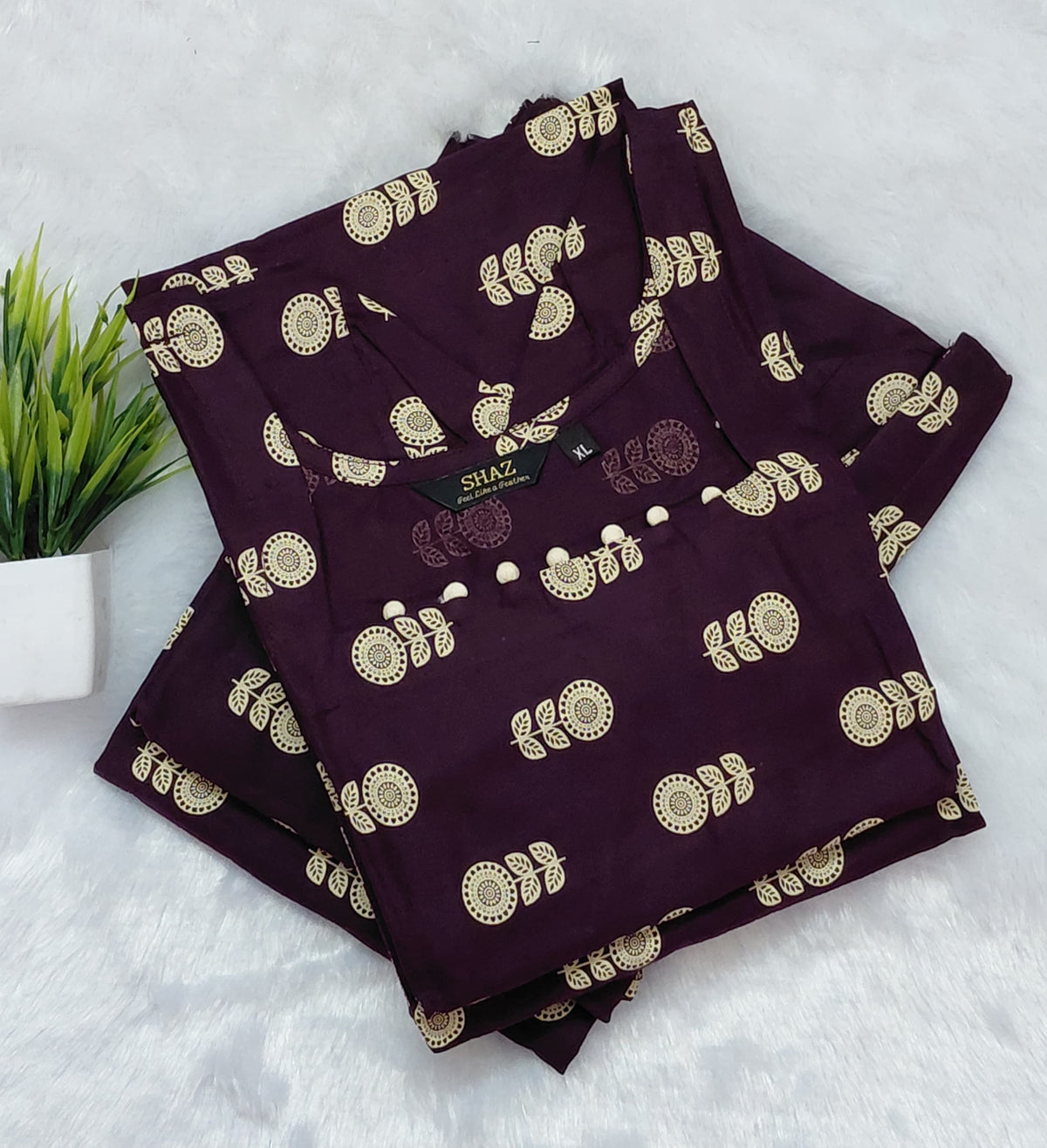Premium Cotton Kurti | Trendy Neck Pattern