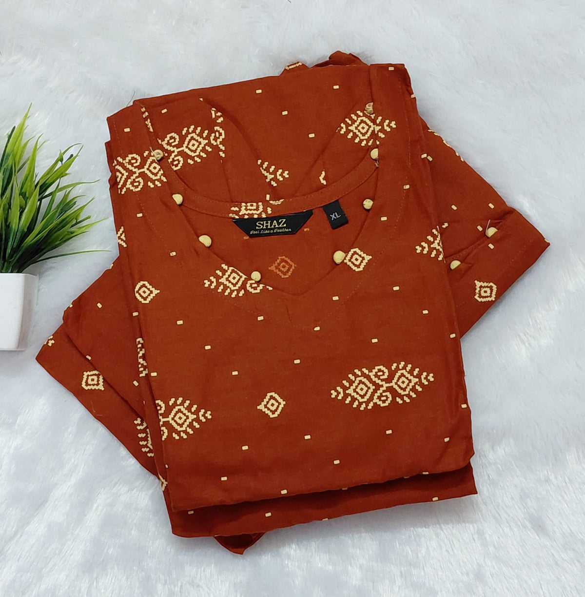 Premium Cotton Kurti | Trendy Neck Pattern