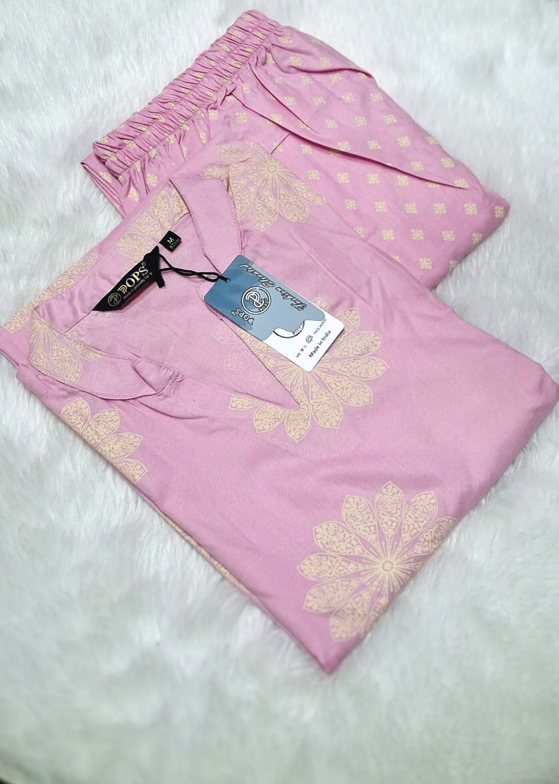 LIVA Certified Rayon Floral Print Co-ord Set | Pink