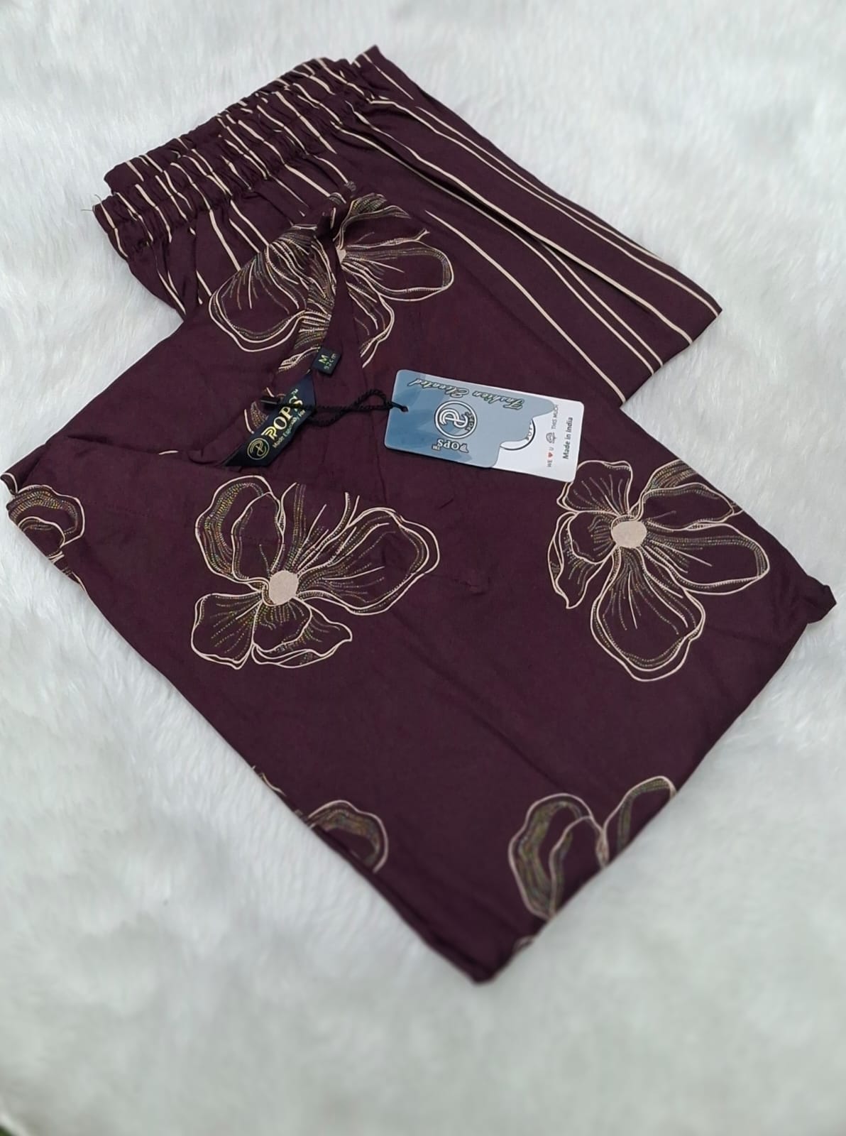 LIVA Certified Rayon Floral Print Co-ord Set | Purple