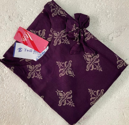 Liva Rayon Wine Floral Printed Kurti with Bow Detailing 🎀