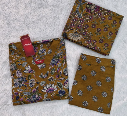 Cotton Kurta Set with Dupatta