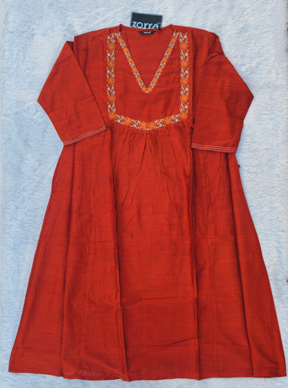 Festive Embroidery A-Line Kurti