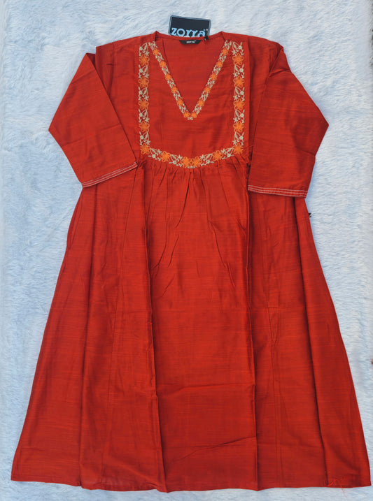 Festive Embroidery A-Line Kurti