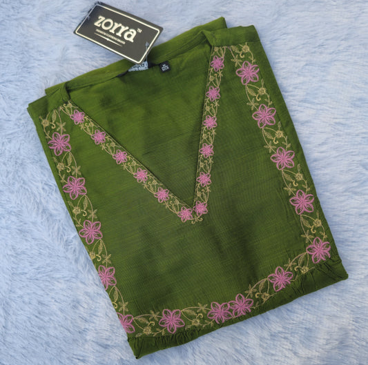 Festive Embroidery A-Line Kurti