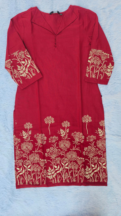 Office Wear Cotton Kurti