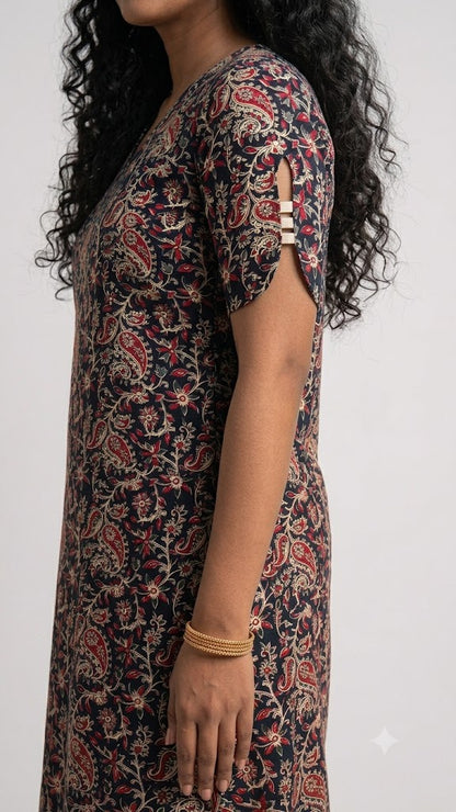 Zorra Premium Kalamkari Cotton Kurti