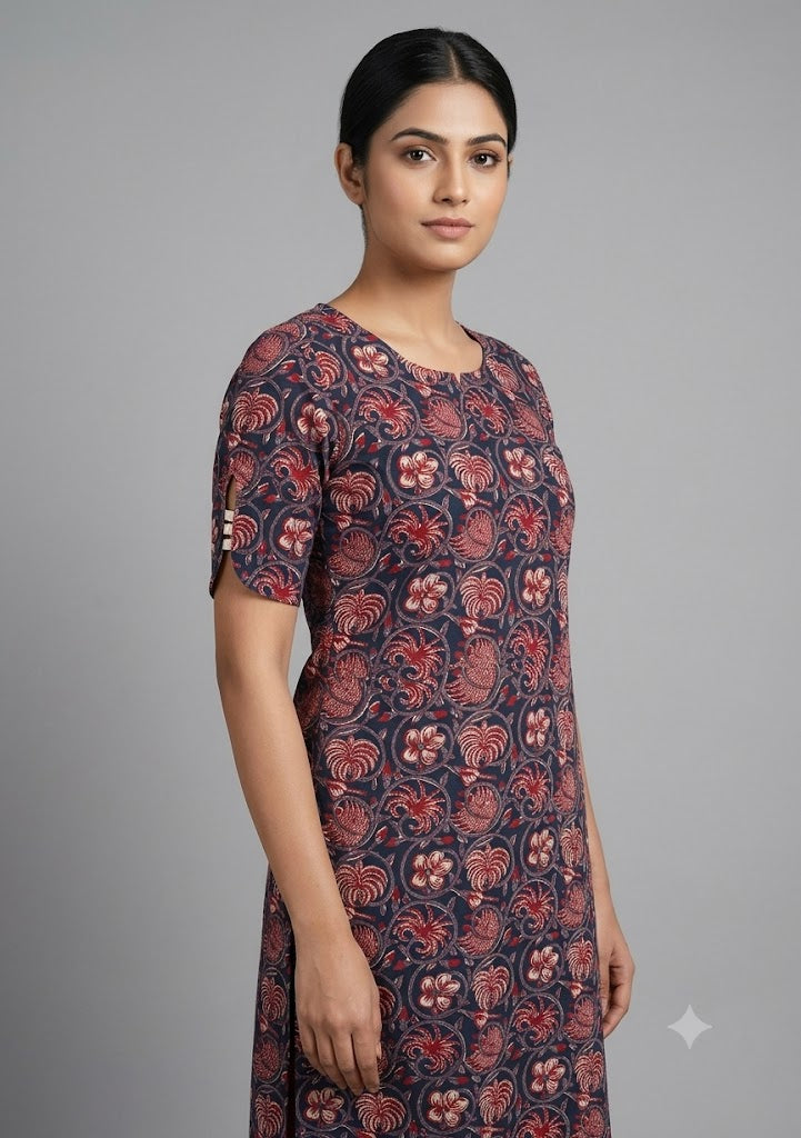 Zorra Premium Kalamkari Cotton Kurti