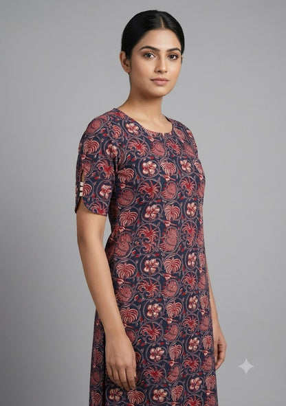 Zorra Premium Kalamkari Cotton Kurti