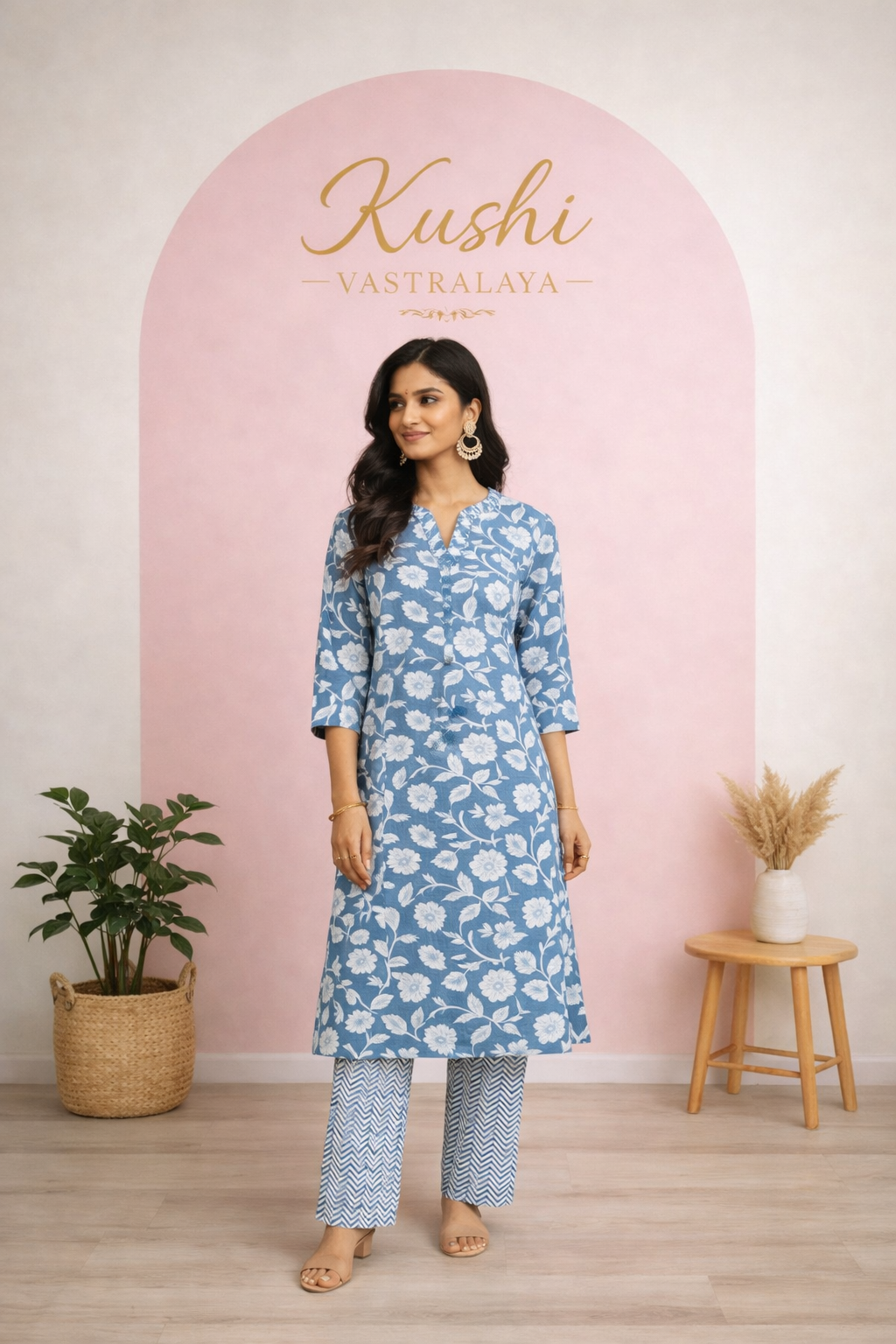 Office Wear Cotton Co-ord Set