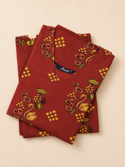 Women Office Wear Mul Cotton Kurti