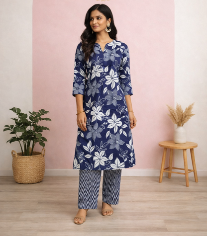 Office Wear Cotton Co-ord Set