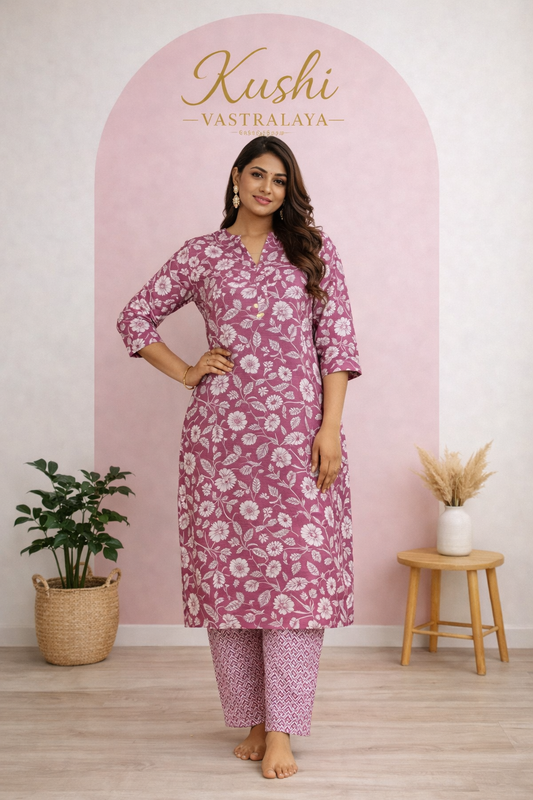 Office Wear Cotton Co-ord Set