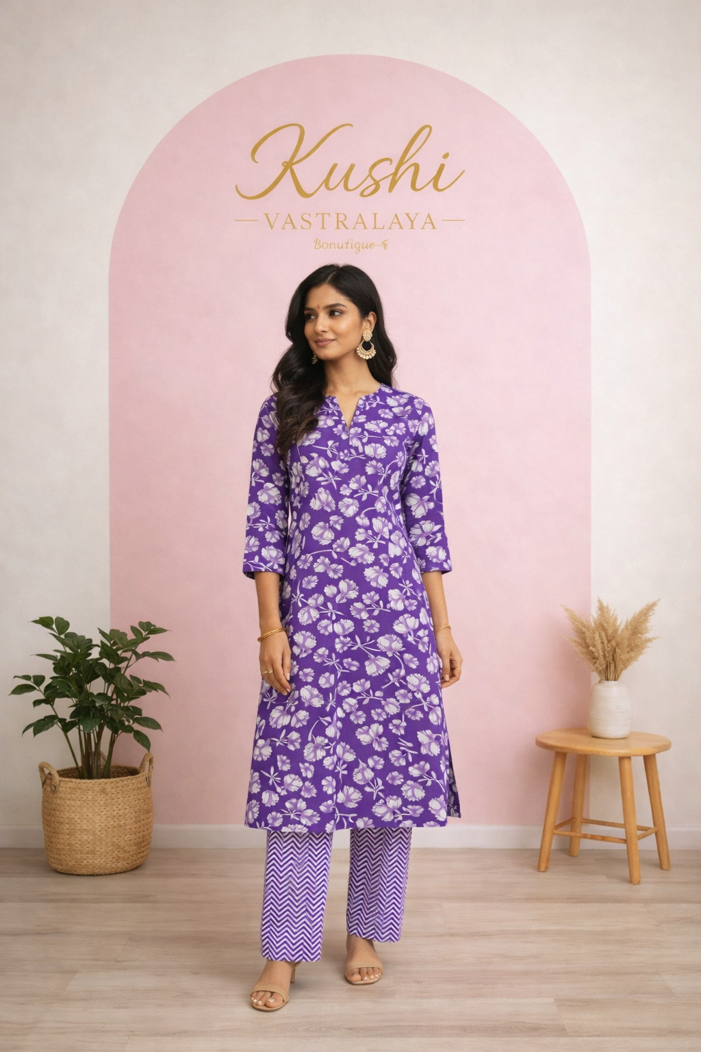 Office Wear Cotton Co-ord Set