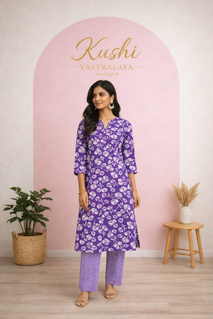 Office Wear Cotton Co-ord Set
