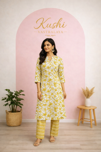 Office Wear Cotton Co-ord Set