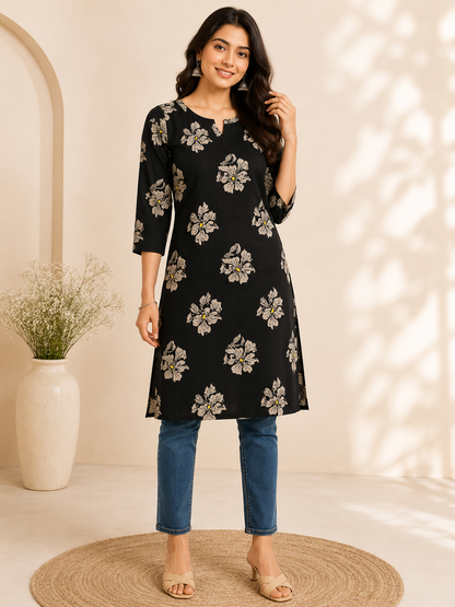 Women Office Wear Mul Cotton Kurti