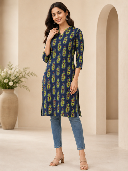 Women Office Wear Mul Cotton Kurti